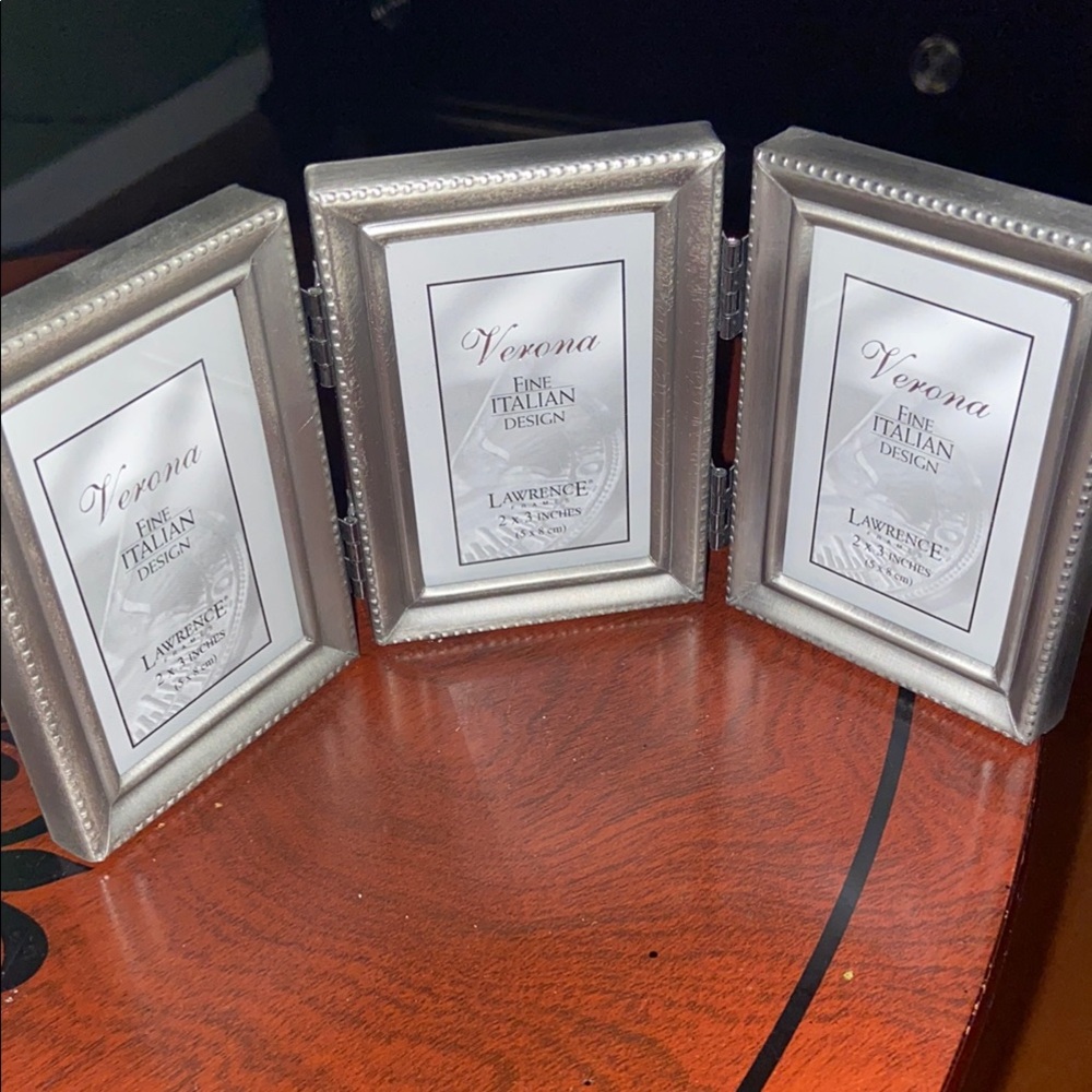 Verona Pewter Triple Picture Frame by Lawrence Frames